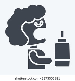 Icon Mouthwash. related to Dentist symbol. glyph style. simple design editable. simple illustration