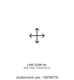 Icon Move Arrow graphic design single icon vector