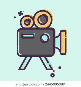 Icon Movie Camera. related to Entertainment symbol. MBE style. simple design illustration