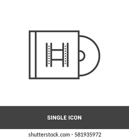 Icon movie cd Single Icon Graphic Design