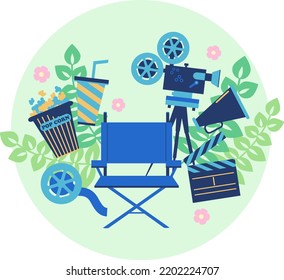 An icon with movie items