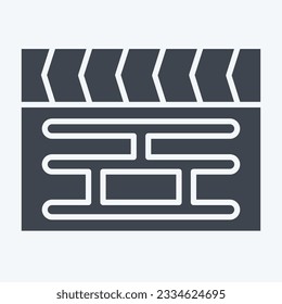 Icon Movie. related to Art and Media symbol. glyph style. simple design editable