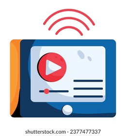 An icon of movie streaming in flat style 