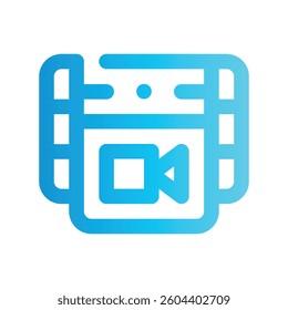 icon movie with style gradient