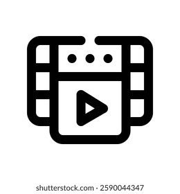 Icon Movie With Style Outline