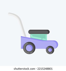 Icon Mower. suitable for Garden symbol. flat style. simple design editable. design template vector. simple illustration
