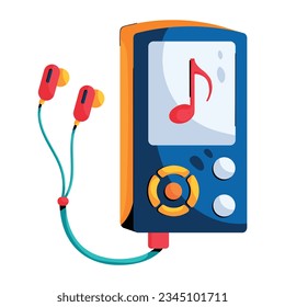 An icon of mp3 player in flat style Mp3 Player 