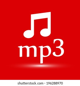  icon mp3. vector illustration