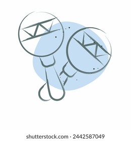 Icon Mracas. related to South Africa symbol. Color Spot Style. simple design illustration