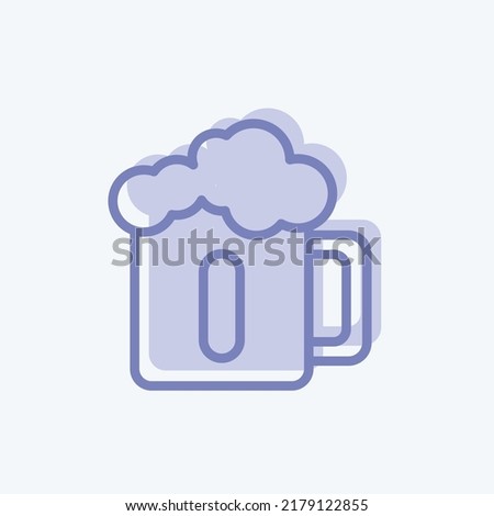 Icon Mug of Beer. suitable for Drink symbol. two tone style. simple design editable. design template vector. simple symbol illustration