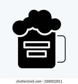 Icono Mug De Cerveza. adecuado para el símbolo educativo. estilo glifo. diseño simple editable. vector de plantilla de diseño. ilustración simple