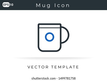 Icon Mug For Website, Infographic Element. Vector Illustration