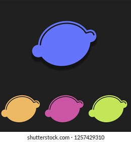 lemon, lime icon in multi color. Simple outline vector of Food set icons for UI and UX, website or mobile application