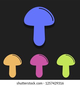 mushroom, fungus, boletus, darner icon in multi color. Simple outline vector of Food set icons for UI and UX, website or mobile application