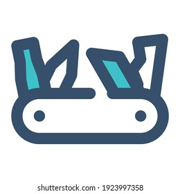 icon multi tools using filled line style and blue color