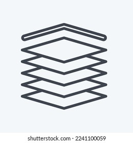 Icon Multilayers. related to Machine Learning symbol. line style. simple design editable. simple illustration. simple vector icons