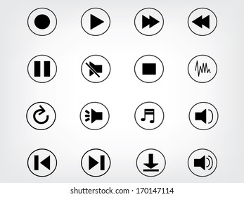Icon multimedia of computer web design and office