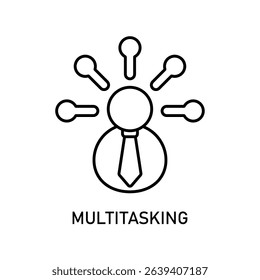 Icon a multitasking, isolated against a clean background.