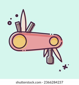 Icon Multitool related to Bicycle symbol. MBE style. simple design editable. simple illustration