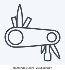 Icon Multitool related to Bicycle symbol. line style. simple design editable. simple illustration