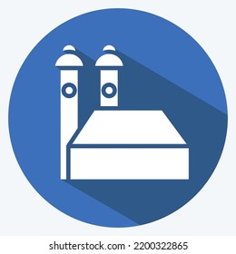 Icon Munich. suitable for education symbol. long shadow style. simple design editable. design template vector. simple illustration