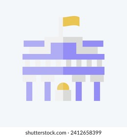 Icon Museo Del Prado. related to Spain symbol. flat style. simple design editable. simple illustration