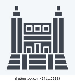 Icon Museo Peina Sofia. related to Spain symbol. glyph style. simple design editable. simple illustration