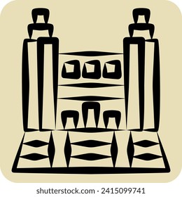 Icon Museo Peina Sofia. related to Spain symbol. hand drawn style. simple design editable. simple illustration