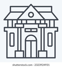 Icon Museum Of History. related to Prehistoric symbol. line style. simple design editable. simple illustration