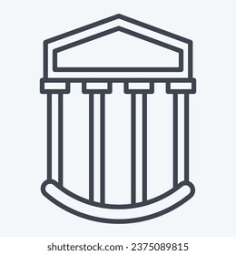 Icon Museum. related to Icon Building symbol. line style. simple design editable. simple illustration