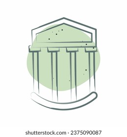 Icon Museum. related to Icon Building symbol. Color Spot Style. simple design editable. simple illustration