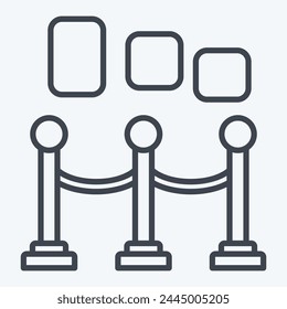 Icon Museum. related to Entertainment symbol. line style. simple design illustration