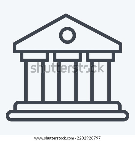Icon Museum. suitable for education symbol. line style. simple design editable. design template vector. simple illustration