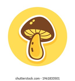 
Icon mushroom on white Background