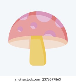 Icon Mushroom. related to Fruit and Vegetable symbol. flat style. simple design editable. simple illustration