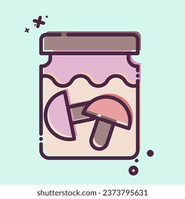 Icon Mushroom. related to Poison symbol. MBE style. simple design editable. simple illustration