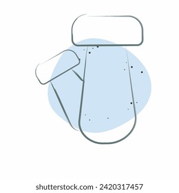Icon Mushroom. related to Vegan symbol. Color Spot Style. simple design editable. simple illustration