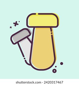 Icon Mushroom. related to Vegan symbol. MBE style. simple design editable. simple illustration