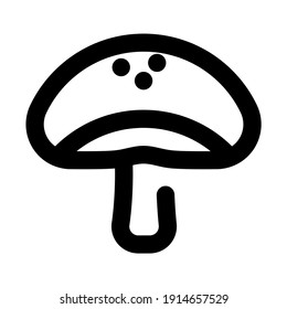 icon mushroom using line style