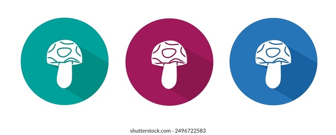 Icon for mushroom vector illustration in flat.