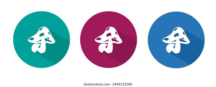 Icon for mushroom vector illustration in flat.