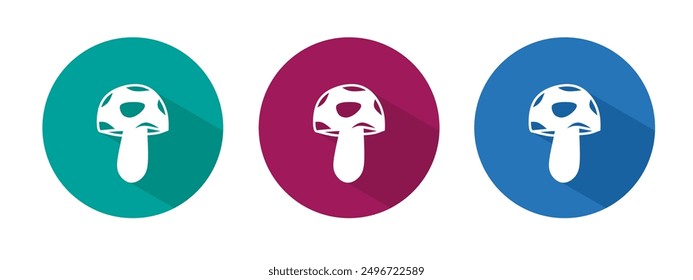 Icon for mushroom vector illustration in flat.