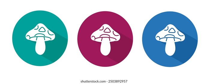 Icon for mushroom vector illustration in flat.