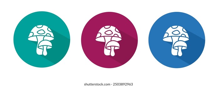 Icon for mushroom vector illustration in flat.