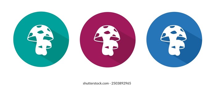 Icon for mushroom vector illustration in flat.