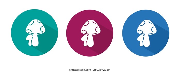 Icon for mushroom vector illustration in flat.