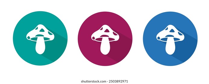 Icon for mushroom vector illustration in flat.