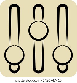 Icon Music Adjuster. related to Podcast symbol. hand drawn style. simple design editable. simple illustration