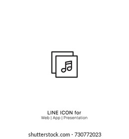 Icon music album graphic design single icon vector