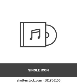 Icon music cd Single Icon Graphic Design